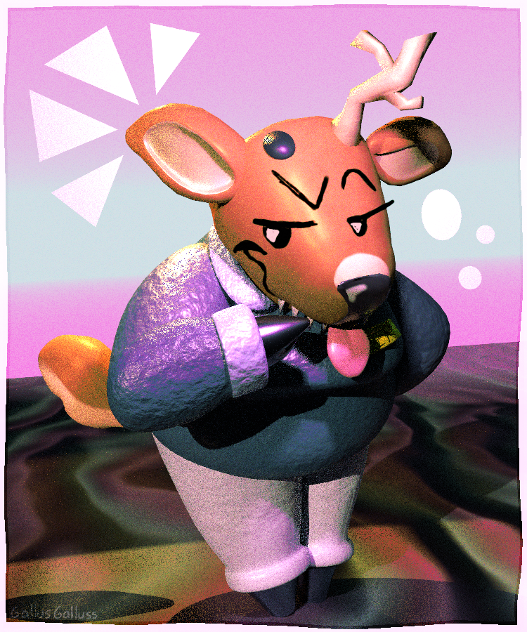 3D model of an anthro deer.