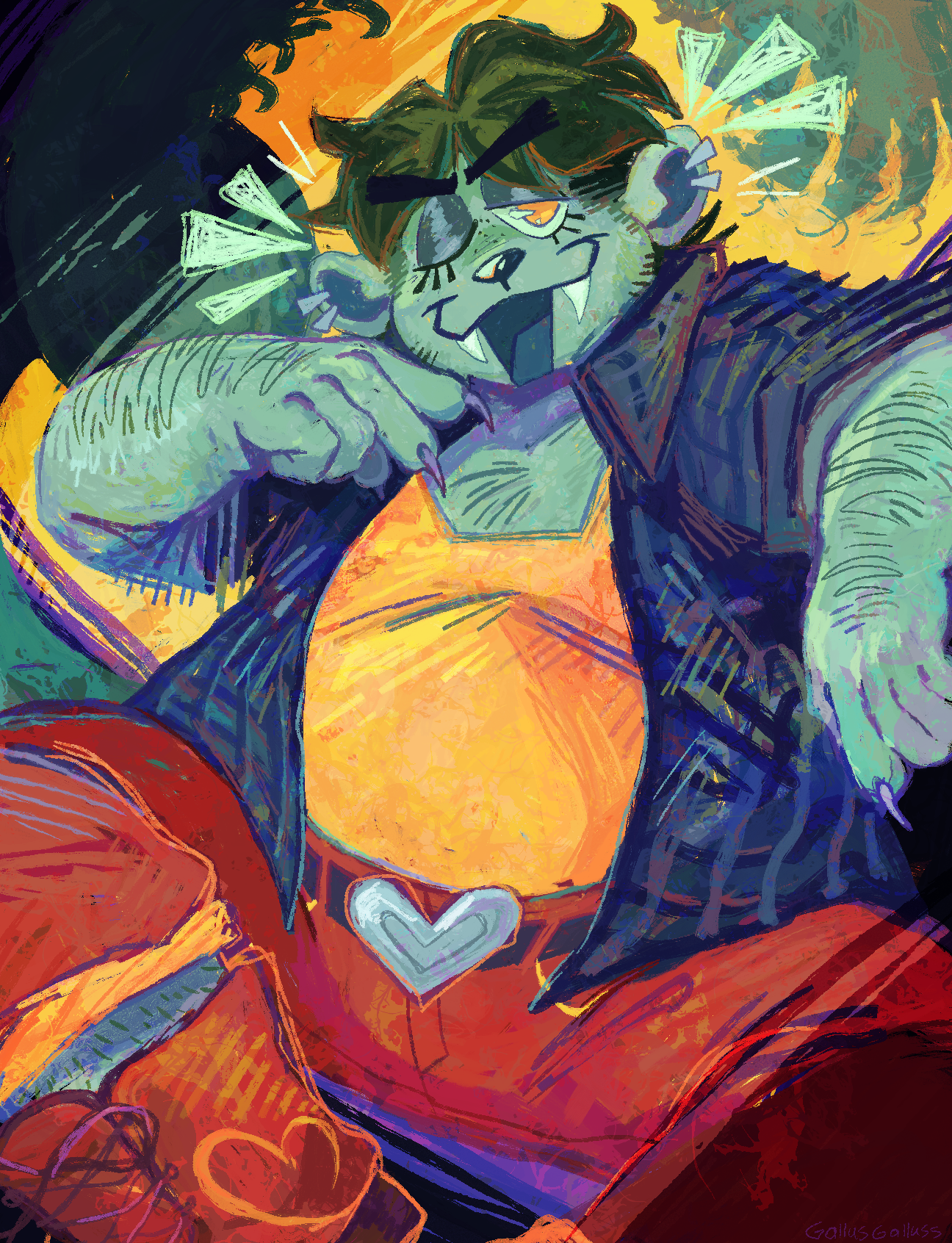 Illustration of a bizzyboy character sitting down.
